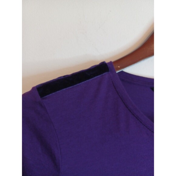 Ralph Lauren Pullover Knit Top Womens XL Purple Shortsleeve Scoop Neck - Picture 6 of 9